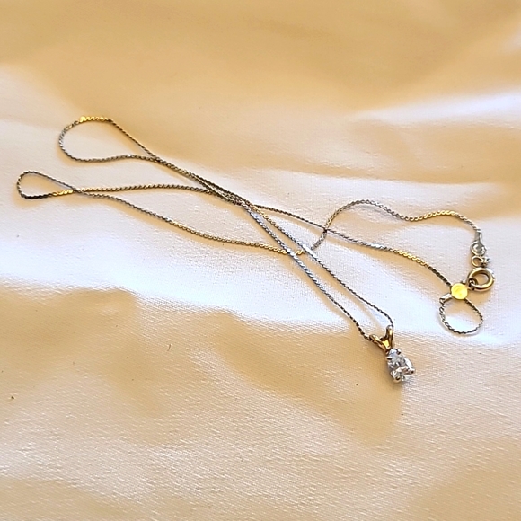 14K GF Teardrop pendant necklace - Picture 2 of 6